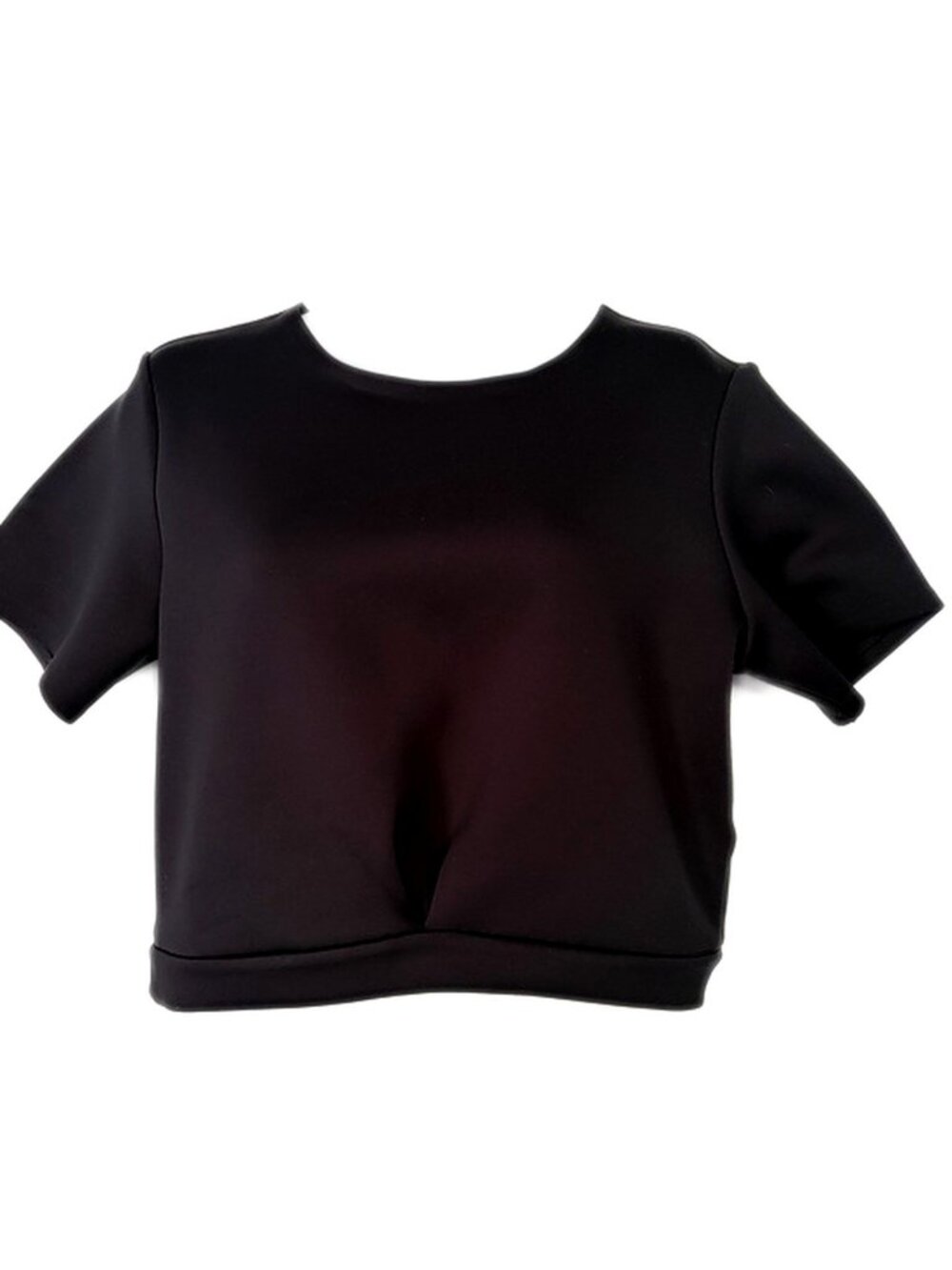 Zella Crop Top Soft Luxe Workout Shirt Black size Small